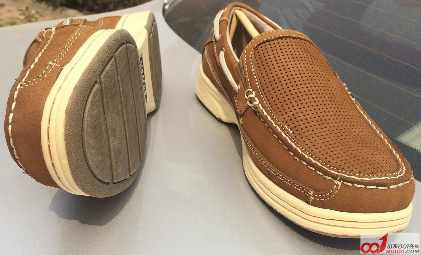 才JMURPHY休闲网状皮鞋一脚蹬加大码4546正